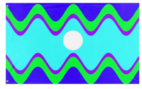 A mockup of the custom flag 'kingman reef flag' on a white background