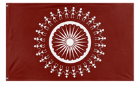 A mockup of the custom flag 'dadra and nagar haveli flag' on a white background