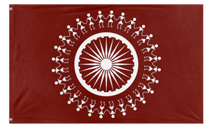 A mockup of the custom flag 'dadra and nagar haveli flag' on a white background