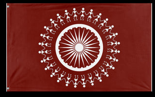 A mockup of the custom flag 'dadra and nagar haveli flag' on a white background