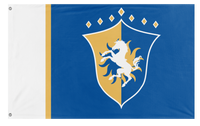 A mockup of the custom flag 'Marescan flag' on a white background