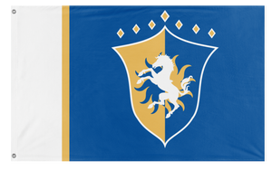 A mockup of the custom flag 'Marescan flag' on a white background