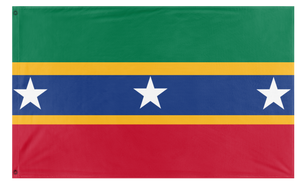 A mockup of the custom flag 'komful flag' on a white background