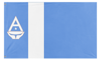 A mockup of the custom flag 'marie byrd land flag' on a white background