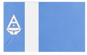 A mockup of the custom flag 'marie byrd land flag' on a white background