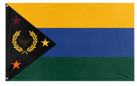 A mockup of the custom flag 'Western Provincial Independence Movement flag' on a white background