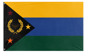 A mockup of the custom flag 'Western Provincial Independence Movement flag' on a white background