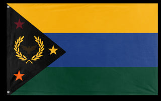 A mockup of the custom flag 'Western Provincial Independence Movement flag' on a white background