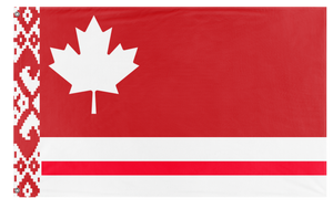 A mockup of the custom flag 'Canada Flag redesign  flag' on a white background