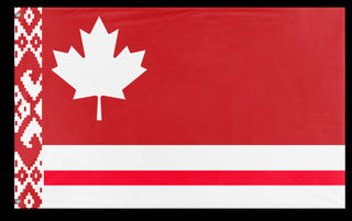 A mockup of the custom flag 'Canada Flag redesign  flag' on a white background