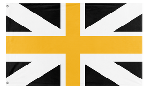A mockup of the custom flag 'Kingdom of Alexander flag' on a white background