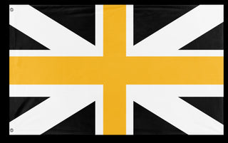 A mockup of the custom flag 'Kingdom of Alexander flag' on a white background