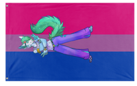 A mockup of the custom flag 'Hyper-raver flag' on a white background