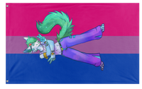 A mockup of the custom flag 'Hyper-raver flag' on a white background