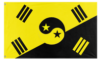 A mockup of the custom flag 'Anarcho  Capitalist Korea flag' on a white background