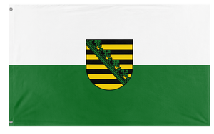 A mockup of the custom flag 'saxony flag' on a white background