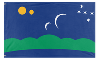 A mockup of the custom flag 'Velarion Confederacy flag' on a white background