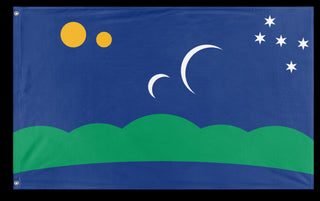 A mockup of the custom flag 'Velarion Confederacy flag' on a white background