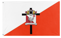 A mockup of the custom flag 'Principality of Silverland flag' on a white background