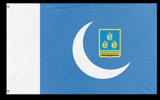 A mockup of the custom flag 'Farman flag' on a white background