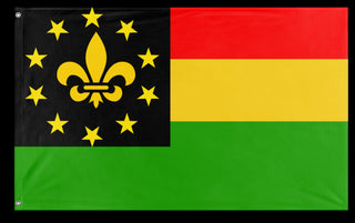 A mockup of the custom flag 'African American Rebel  flag' on a white background