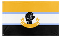 A mockup of the custom flag 'UCW flag' on a white background