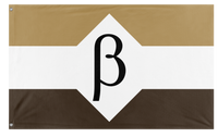 A mockup of the custom flag 'Beaglund flag' on a white background