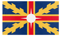 A mockup of the custom flag 'Imperial flag' on a white background