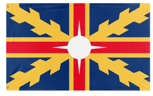 A mockup of the custom flag 'Imperial flag' on a white background