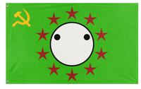 A mockup of the custom flag 'Jimmiestan flag' on a white background
