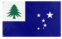 A mockup of the custom flag 'New England flag' on a white background