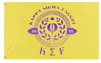 A mockup of the custom flag 'ksf flag' on a white background