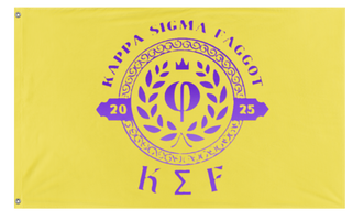 A mockup of the custom flag 'ksf flag' on a white background