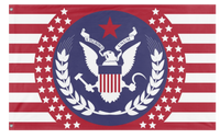 A mockup of the custom flag 'USSA flag' on a white background