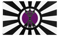 A mockup of the custom flag 'flag of the chosen  flag' on a white background