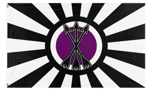 A mockup of the custom flag 'flag of the chosen  flag' on a white background