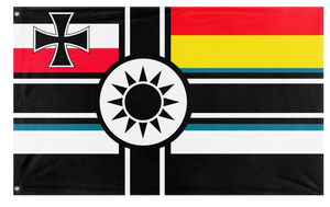 A mockup of the custom flag 'German colony of China flag' on a white background