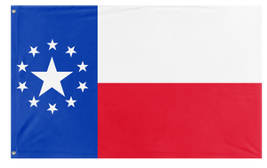 A mockup of the custom flag 'United States of Texas flag' on a white background