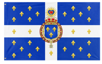 A mockup of the custom flag 'Kingdom of France flag' on a white background
