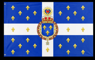 A mockup of the custom flag 'Kingdom of France flag' on a white background