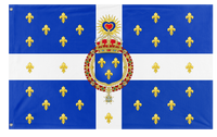 A mockup of the custom flag 'Kingdom of France flag' on a white background