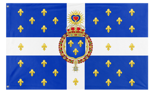 A mockup of the custom flag 'Kingdom of France flag' on a white background