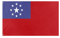 A mockup of the custom flag 'FREE REPUBLIC OF DONKK flag' on a white background