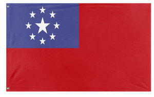 A mockup of the custom flag 'SMALL FREE REPUBLIC OF DONKK  flag' on a white background