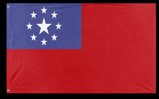 A mockup of the custom flag 'SMALL FREE REPUBLIC OF DONKK  flag' on a white background
