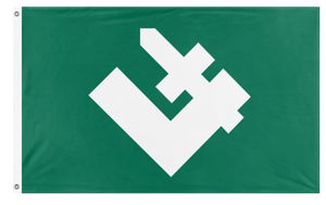 A mockup of the custom flag 'ONR_polska flag' on a white background