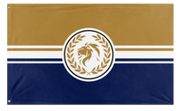 A mockup of the custom flag 'The SSHS flag' on a white background