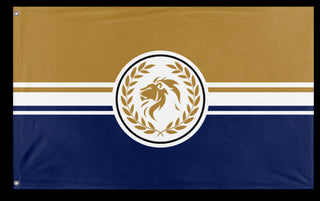 A mockup of the custom flag 'The SSHS flag' on a white background
