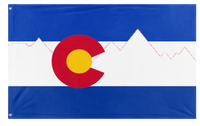 A mockup of the custom flag 'Colorado  redesign   flag' on a white background