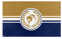 A mockup of the custom flag 'sshs flag' on a white background